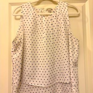 J. Crew White and Black Boxy Tank Top